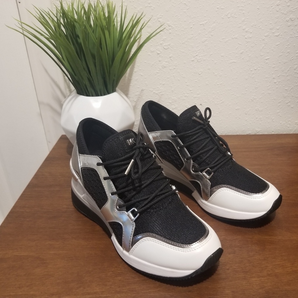 MICHAEL KORS Scout Metallic Black/Silver Sneakers